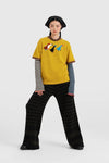 YANYAN KNITS Fall/Winter 2025 Collection: Goose-themed T-shirt/Skirt Set (YYK-YYW25-1391-HUANG T-shirt)